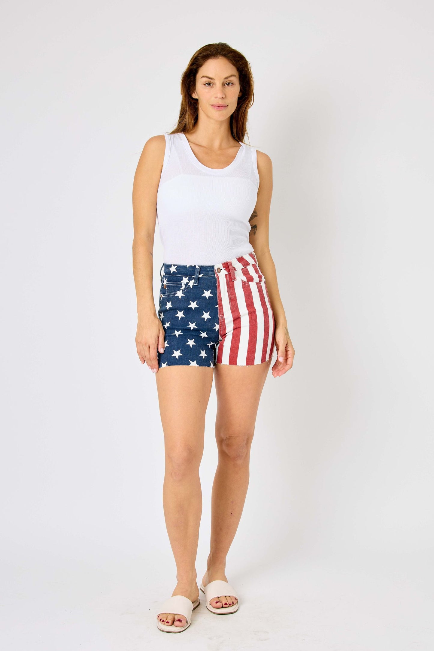 **SALE!** Americana Judy Blue Flag Shorts
