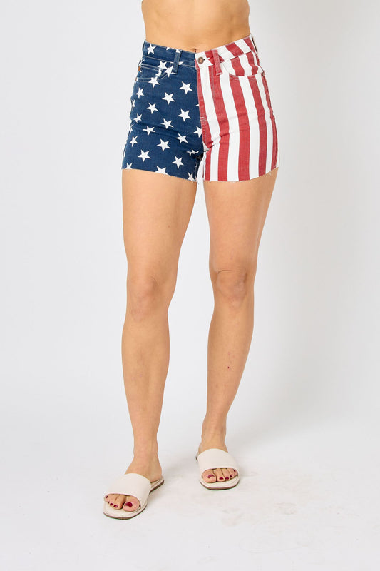 Americana Judy Blue Flag Shorts