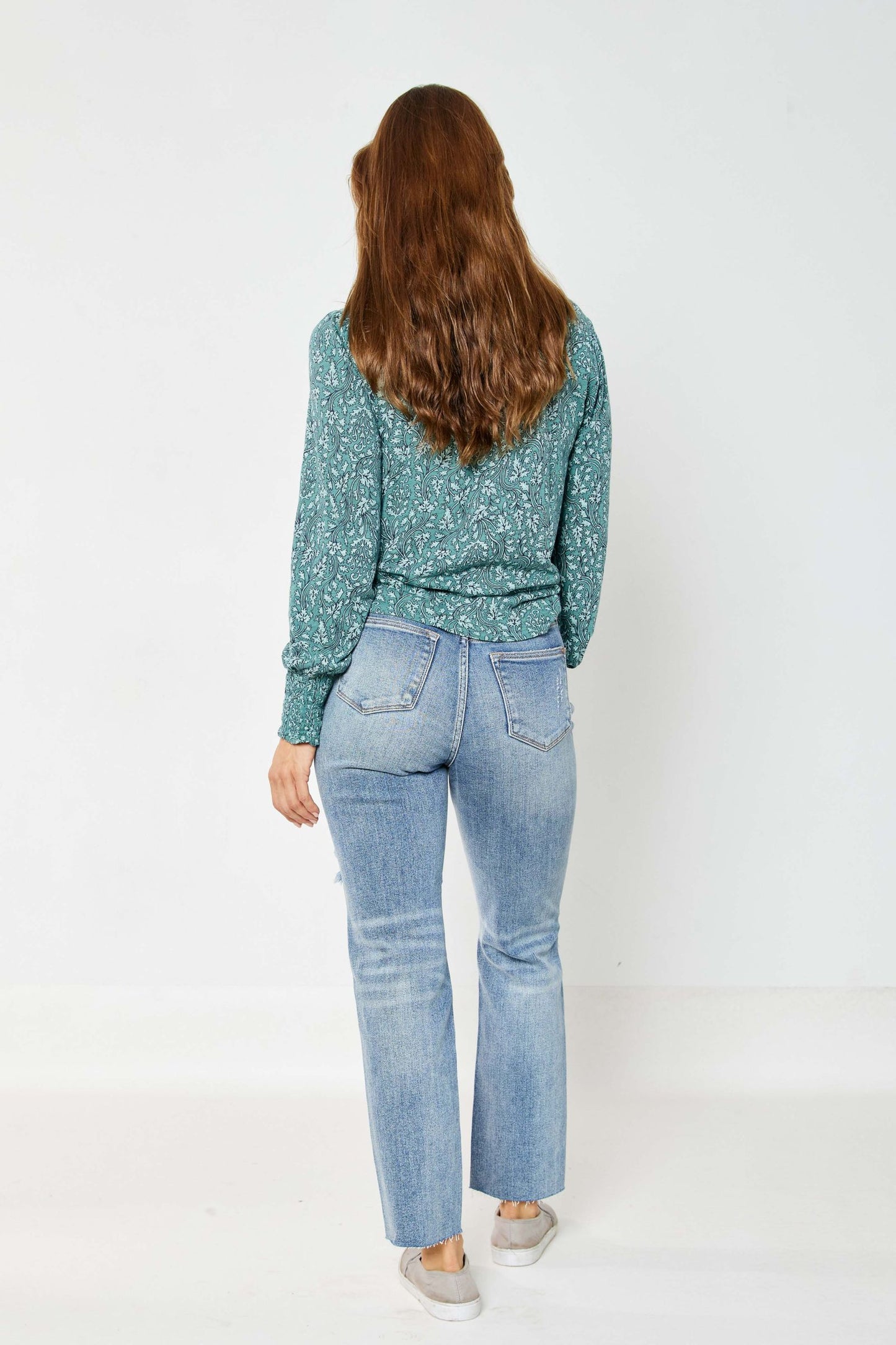 Magic Judy Blue Tummy Control MW Straight Jeans