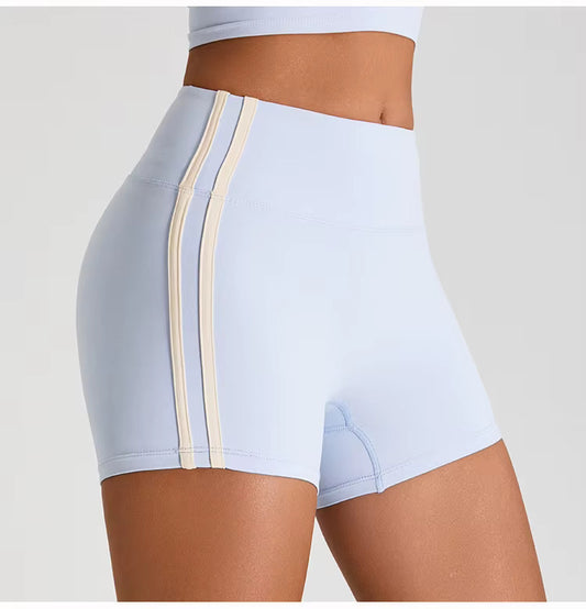 Reese Striped Biker Shorts