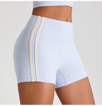 Reese Striped Biker Shorts