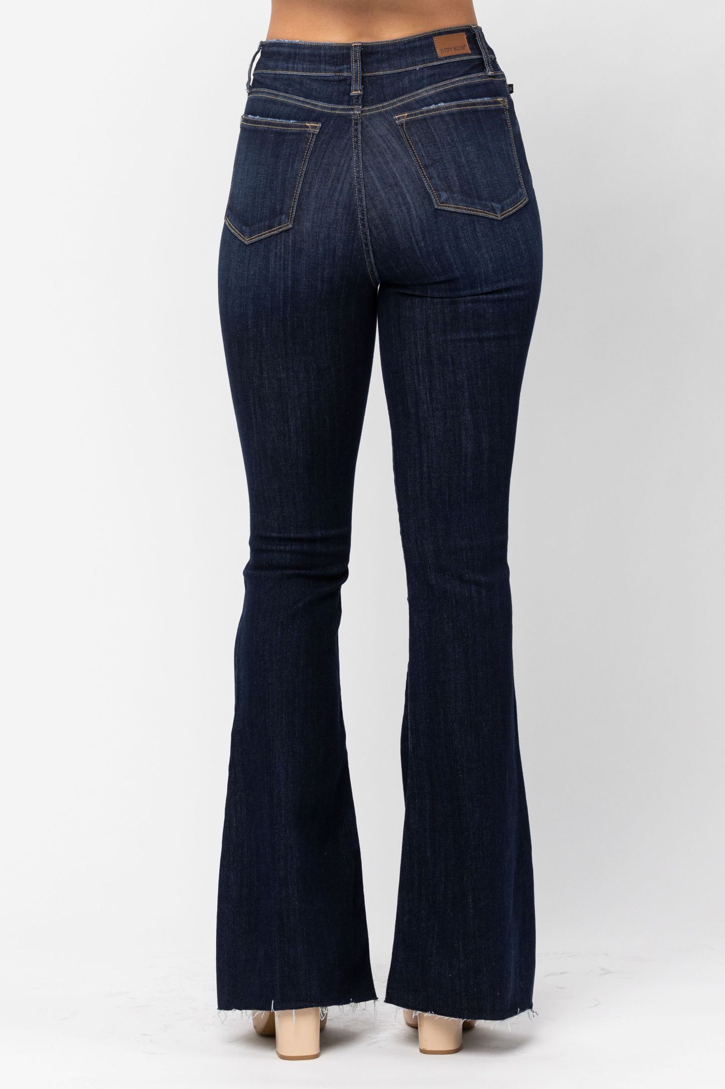 Cameron Judy Blue Dark Wash Flares