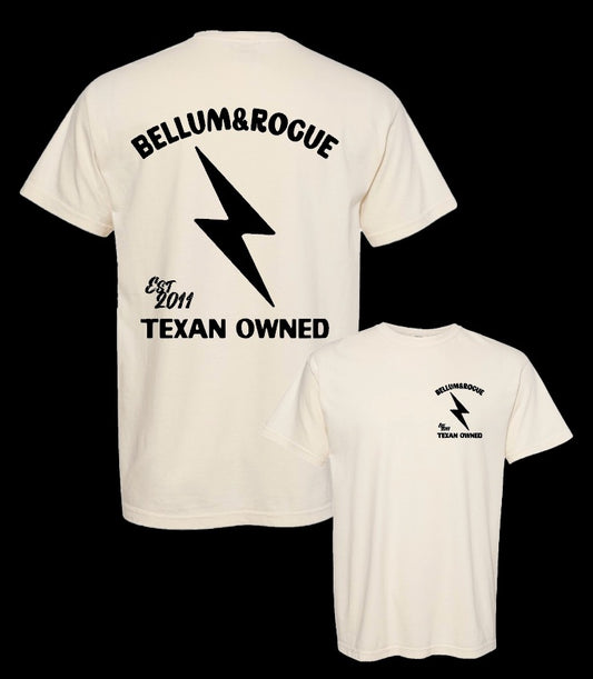 Icon Series Lightning Bolt Ivory Store Logo Tee