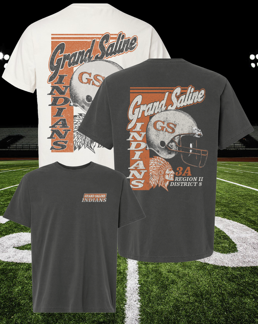 Retro Mascot Grand Saline Indians Tee