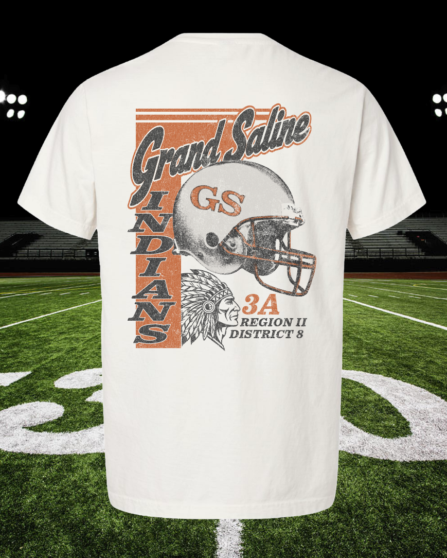 **PREORDER** Retro Mascot Grand Saline Indians Tee