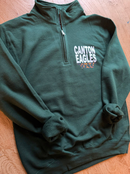 Adult Mascot Canton Eagles Quarter Zip