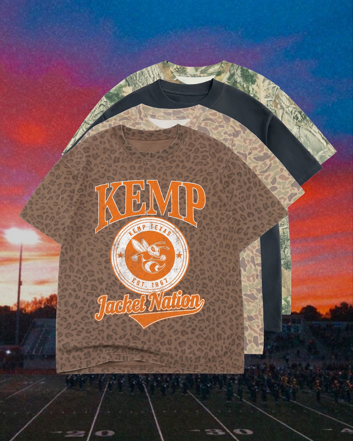 **PREORDER** ADULT Vintage Badge Mascot Tee (Texas)
