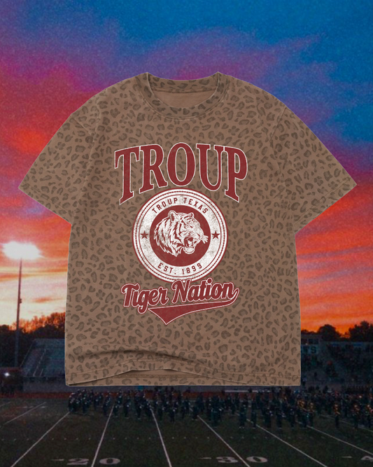 **PREORDER** Adult Vintage Badge Troup Tigers Oversized Tee