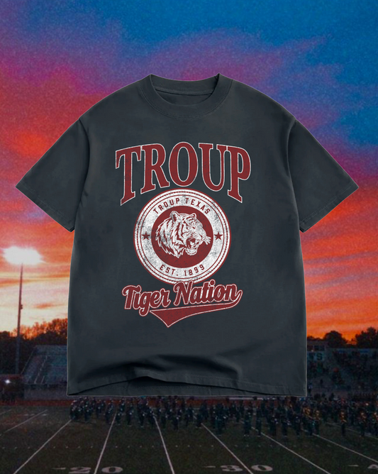 **PREORDER** Adult Vintage Badge Troup Tigers Oversized Tee