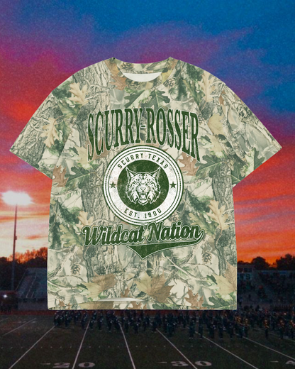 **PREORDER** Adult Vintage Badge Scurry-Rosser Wildcats Oversized Tee