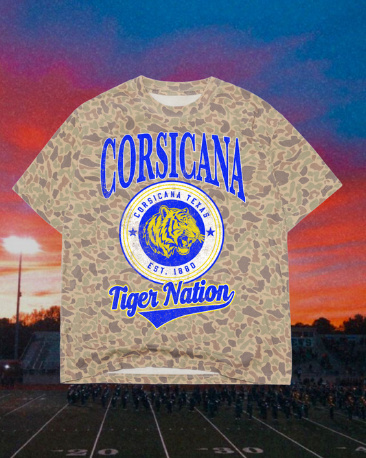 **PREORDER** Adult Vintage Badge Corsicana Tigers Oversized Tee