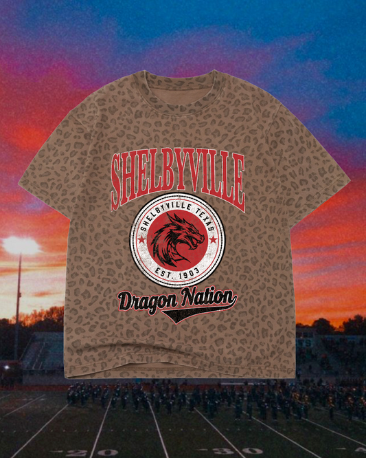 **PREORDER** Adult Vintage Badge Shelbyville Dragons Oversized Tee