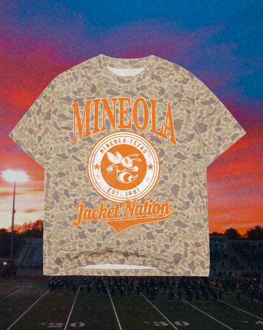 **PREORDER** Adult Vintage Badge Mineola Yellowjackets Oversized Tee