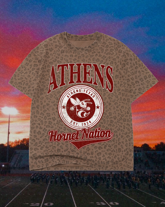**PREORDER** Adult Vintage Badge Athens Hornets Oversized Tee