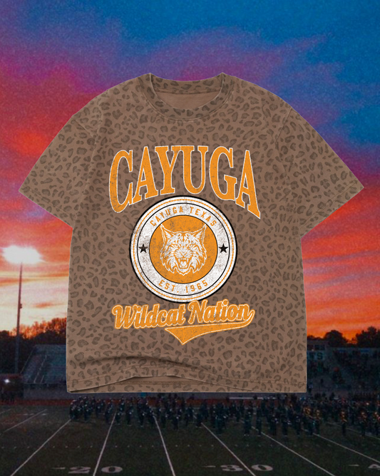 **PREORDER** Adult Vintage Badge Cayuga Wildcats Oversized Tee