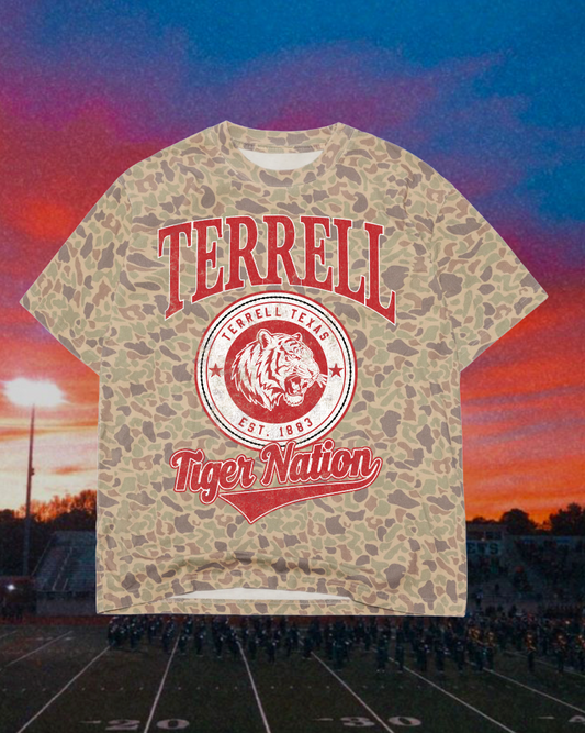 **PREORDER** Adult Vintage Badge Terrell Tigers Oversized Tee