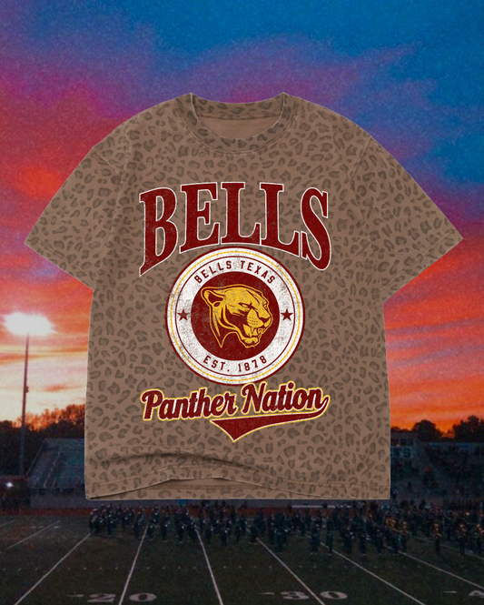 **PREORDER** Adult Vintage Badge Bells Panthers Oversized Tee