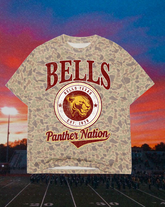 **PREORDER** Adult Vintage Badge Bells Panthers Oversized Tee