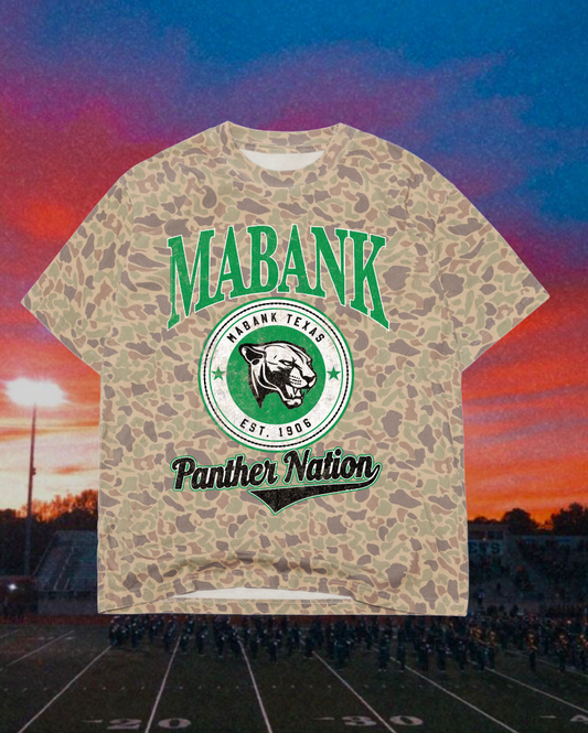 **PREORDER** Adult Vintage Badge Mabank Panthers Oversized Tee