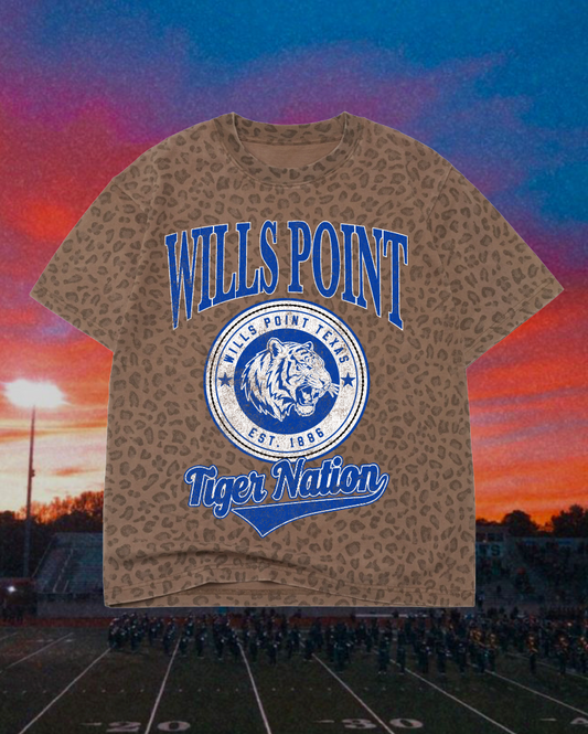 Adult Vintage Badge Wills Point Tigers Tee
