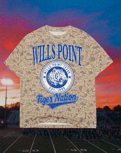 Adult Vintage Badge Wills Point Tigers Tee