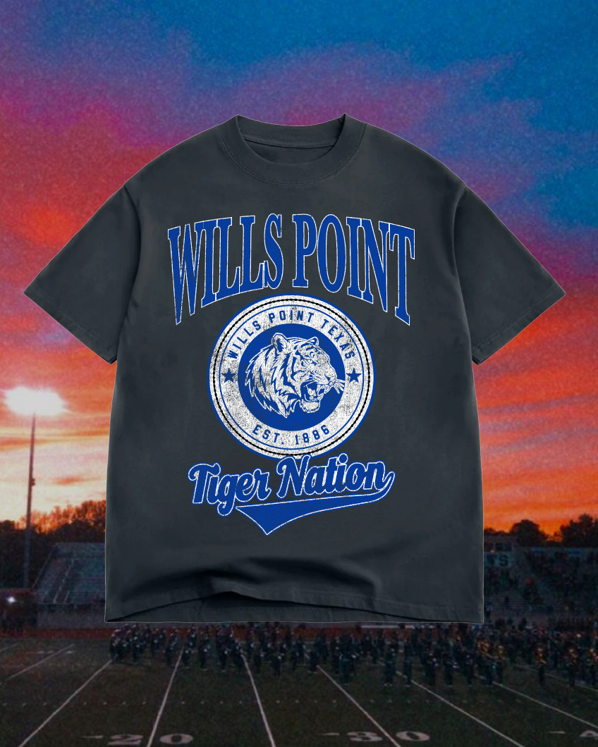 Adult Vintage Badge Wills Point Tigers Tee
