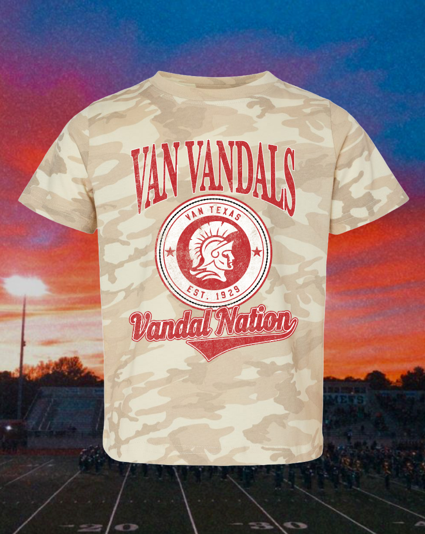 Kids Van Vandals Vintage Badge Mascot Tee