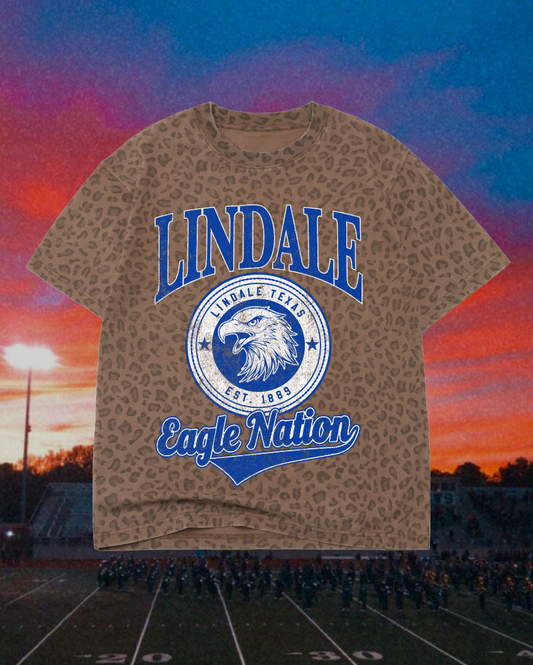 **PREORDER** Adult Vintage Badge Lindale Eagles Oversized Tee