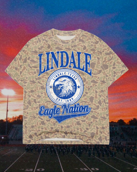 **PREORDER** Adult Vintage Badge Lindale Eagles Oversized Tee