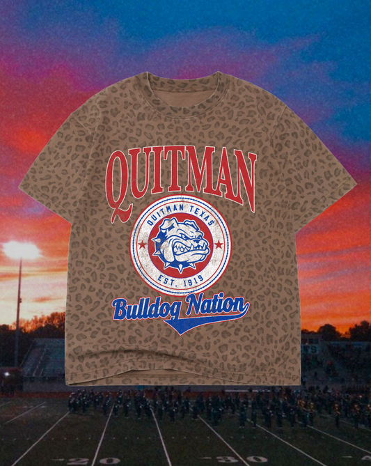 **PREORDER** Adult Vintage Badge Quitman Bulldogs Oversized Tee