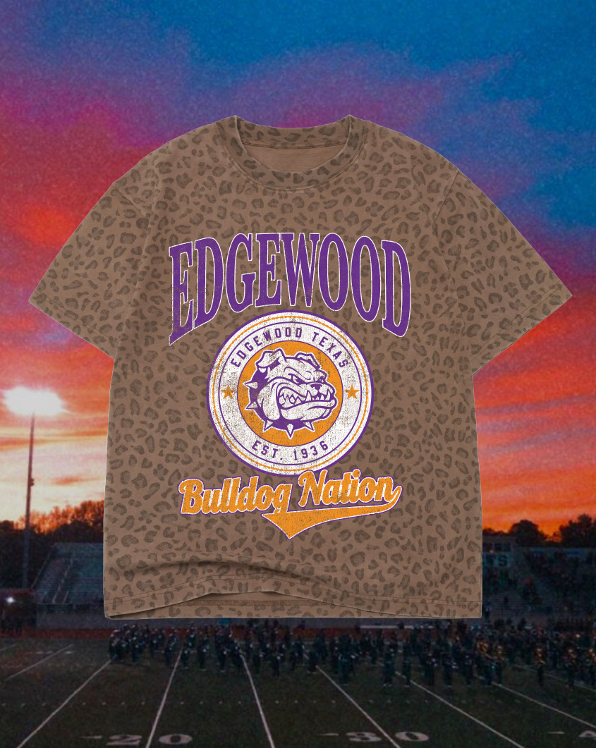 Adult Vintage Badge Edgewood Bulldogs Tee