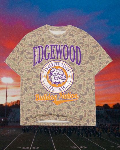 Adult Vintage Badge Edgewood Bulldogs Tee