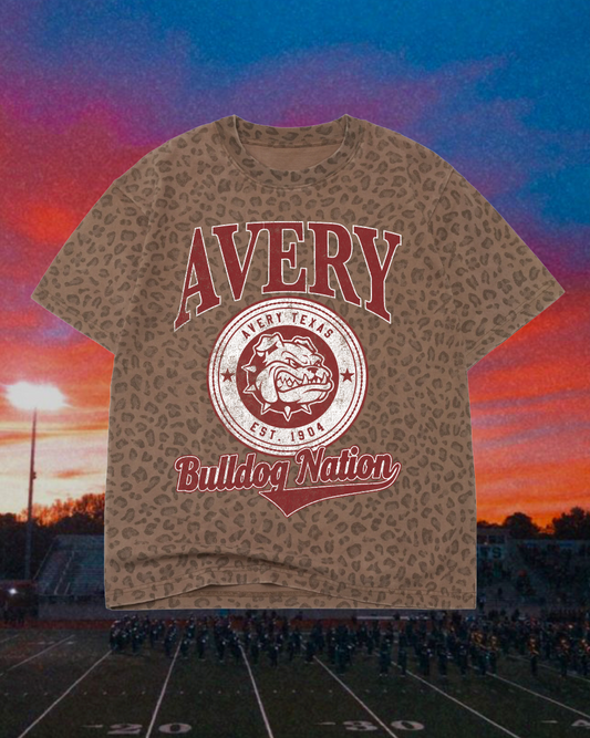 **PREORDER** Adult Vintage Badge Avery Bulldogs Oversized Tee