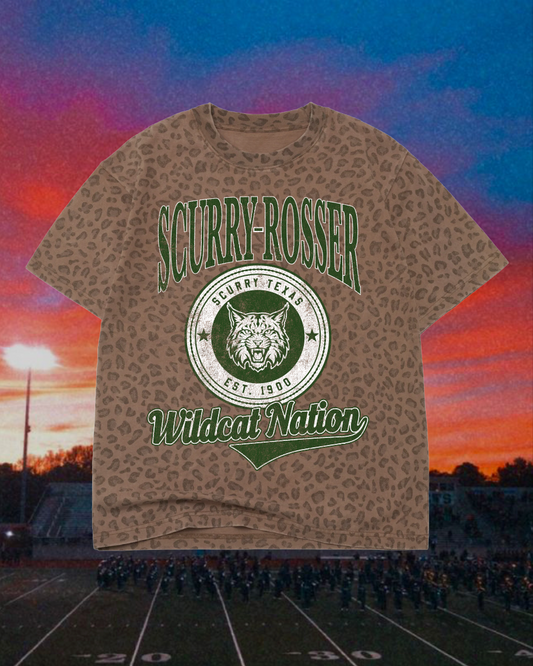 **PREORDER** Adult Vintage Badge Scurry-Rosser Wildcats Oversized Tee