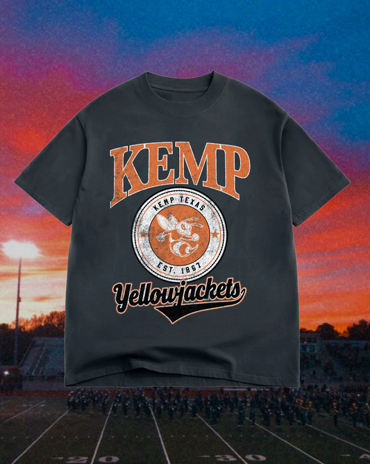 **PREORDER** Adult Vintage Badge Kemp Yellowjackets Oversized Tee