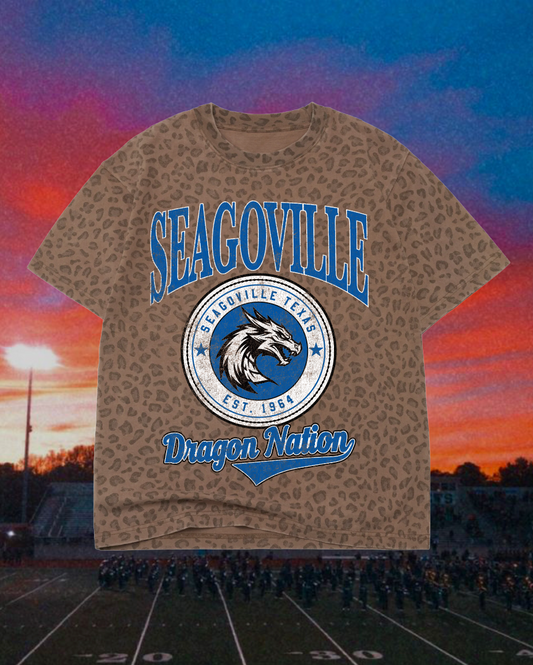 **PREORDER** Adult Vintage Badge Seagoville Dragons Oversized Tee