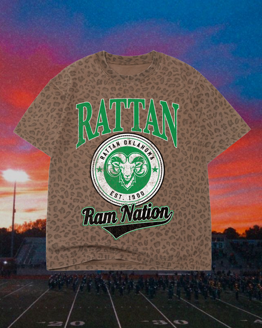 **PREORDER** Adult Vintage Badge Rattan Rams Oversized Tee
