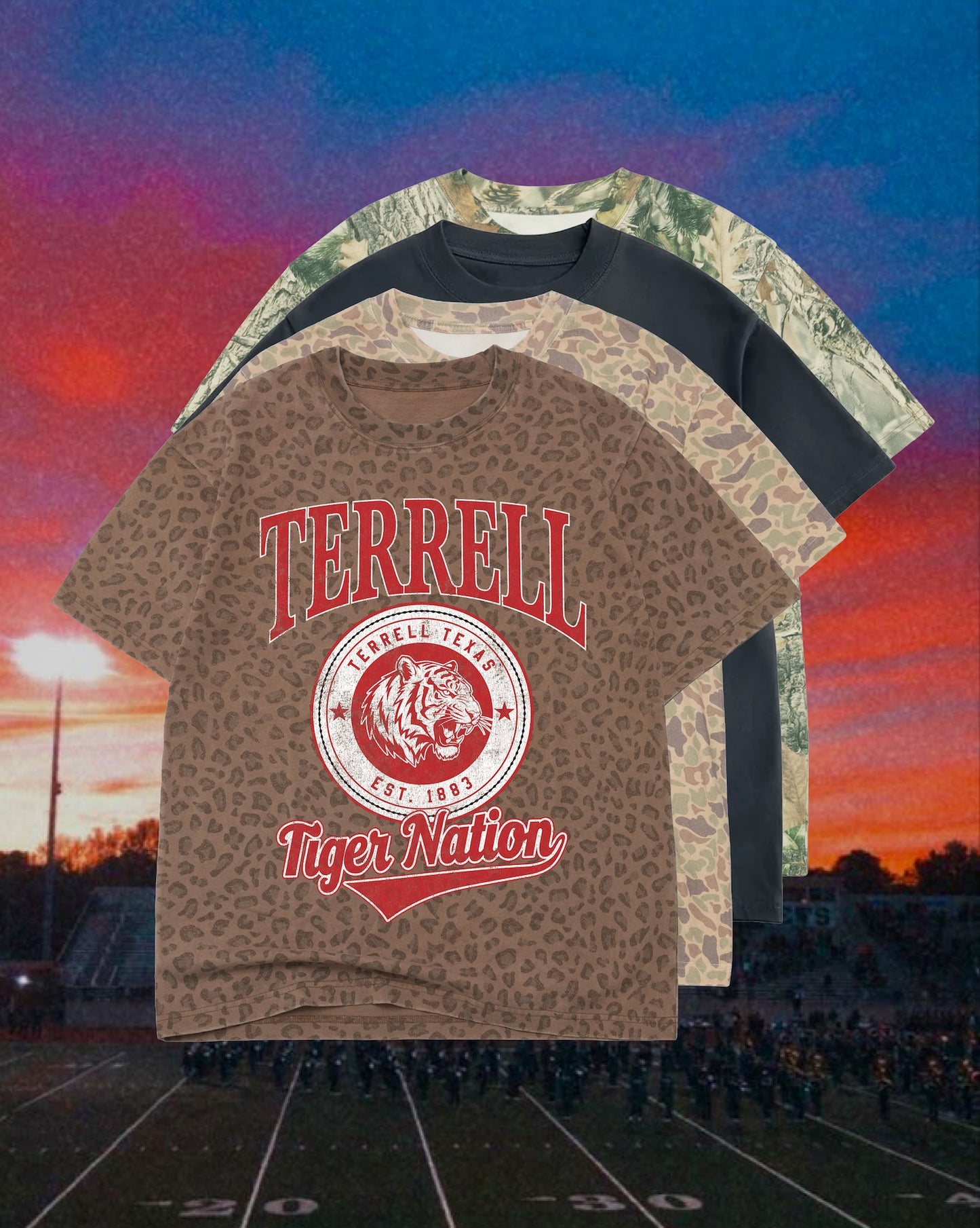 **PREORDER** ADULT Vintage Badge Mascot Tee (Texas)