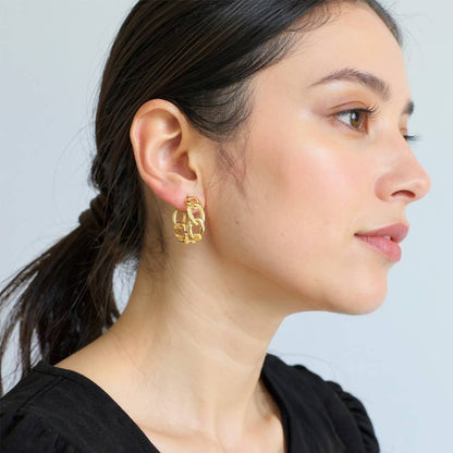 Suzie Chain Link Hoops