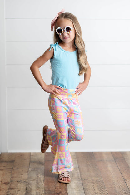 Girls Retro Flare Pant Set