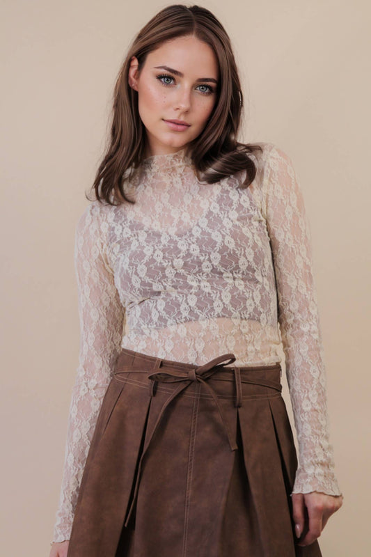 Sun City Very Lace Long Sleeve Top