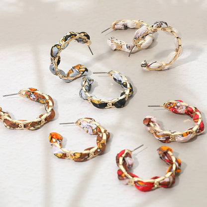 Rosalind Scarf Chain Hoops
