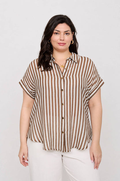 Striped Buttondown (Plus Size Only)