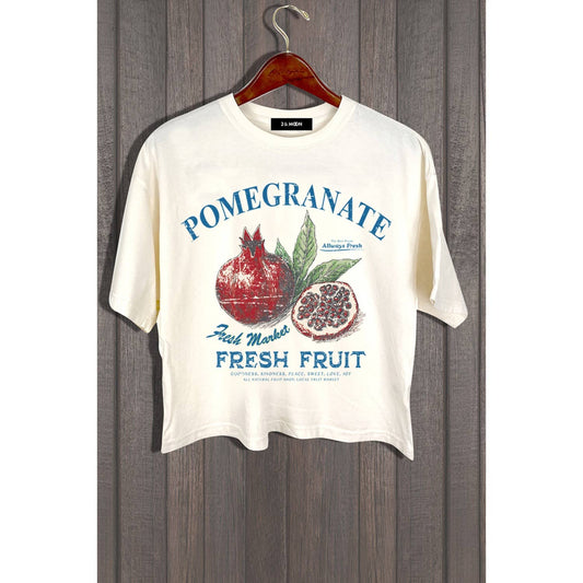 Pomegranate Cropped Tee