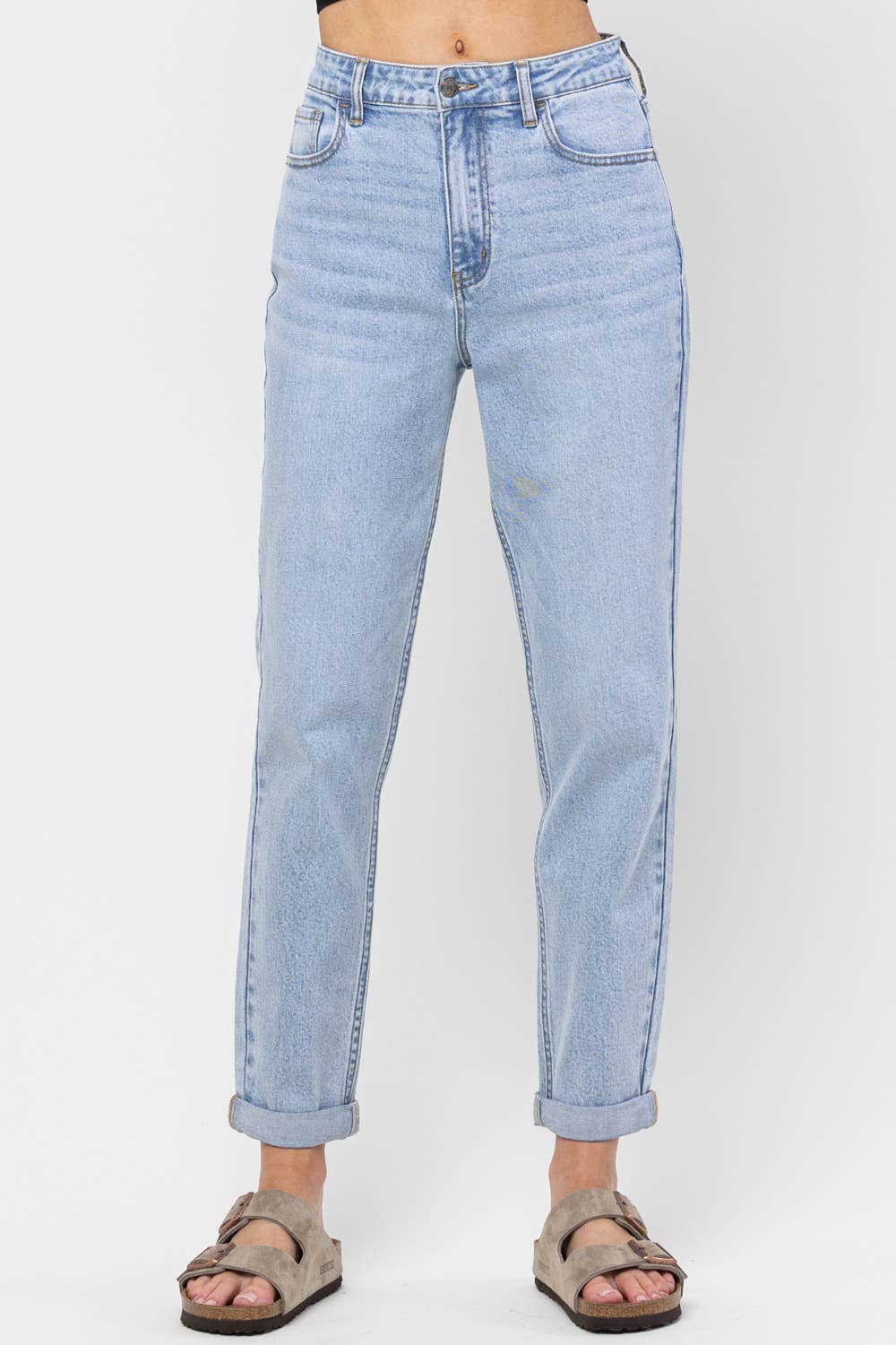 Jelly High Rise Mom Cuffed Jeans