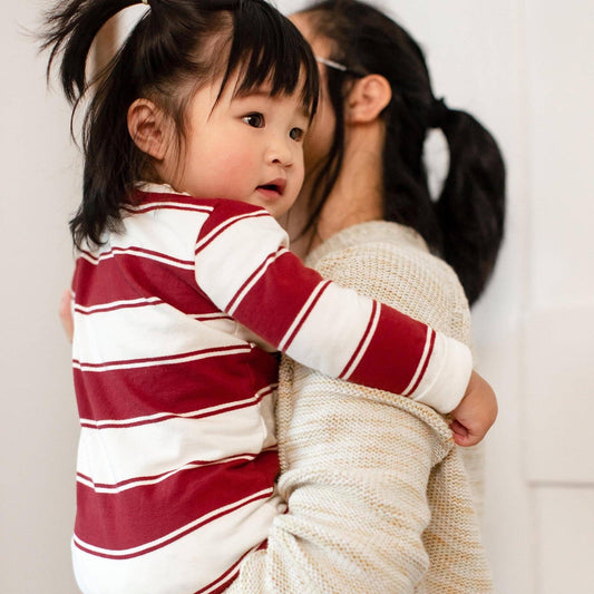 Baby Boys Burt's Bees Rugby Stripe Jumpsuit