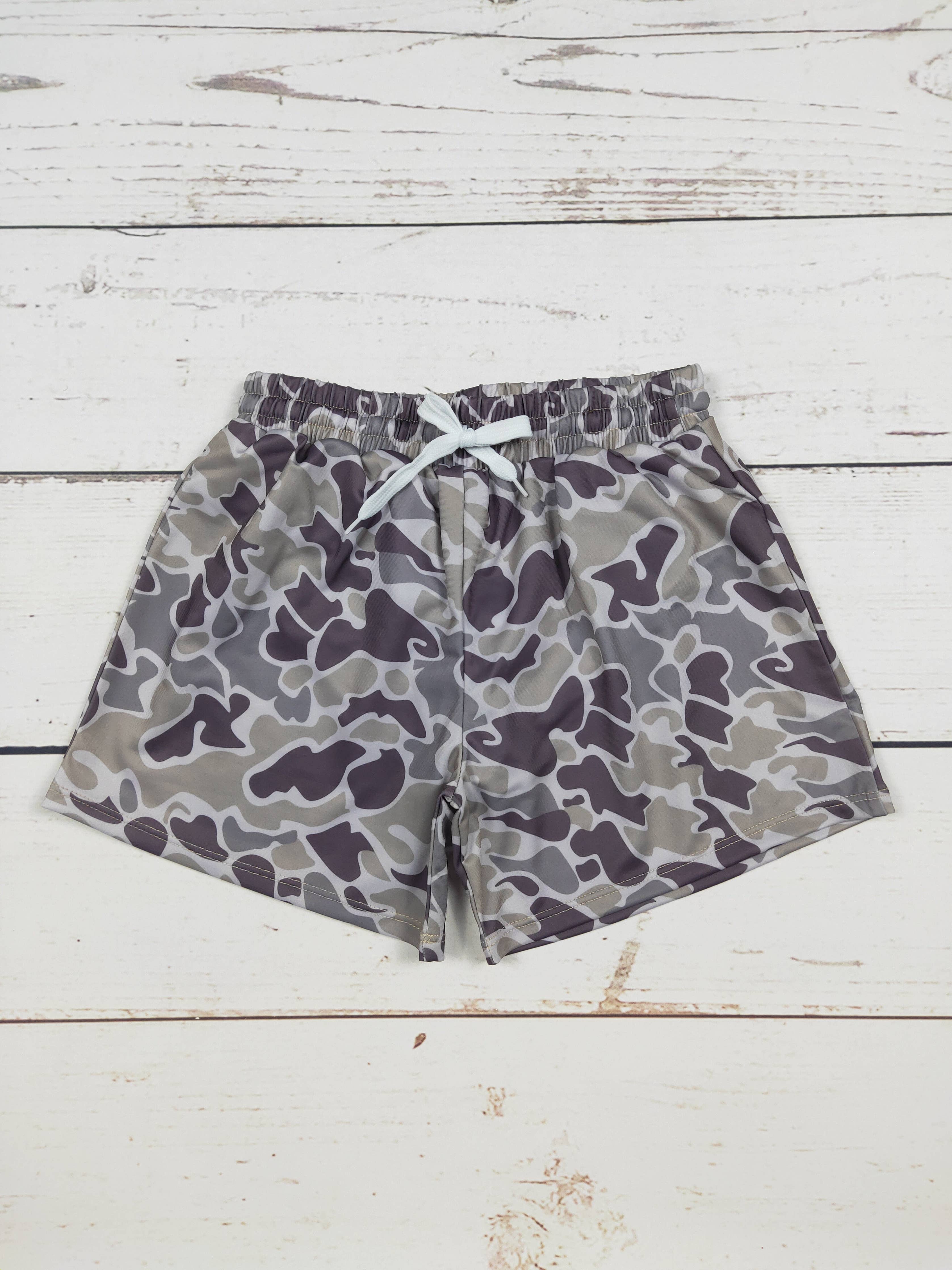 Boys Camo Swim Trunks – Bellum&Rogue