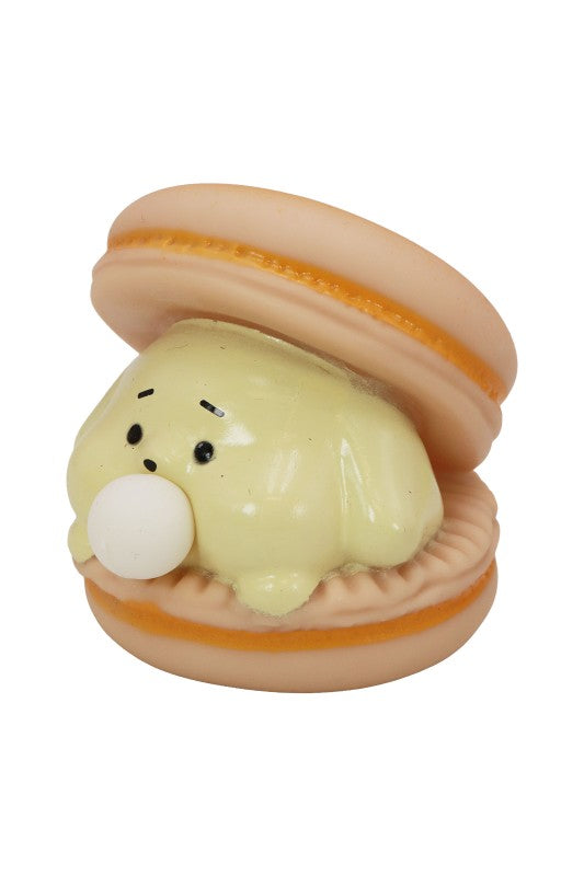 Squishy Macaroon Blowing Bubble Toy