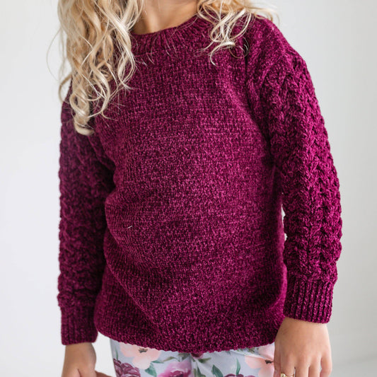 Girls Plum Floral Pant Set