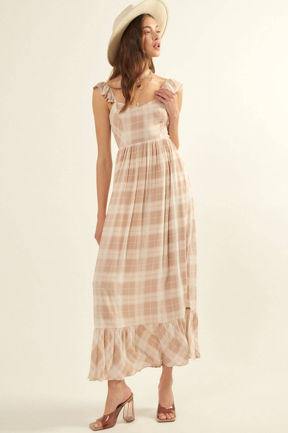 Talay Plaid Maxi Dress